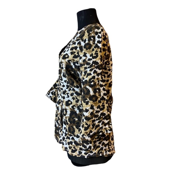 Rebecca Malone Animal Print Button-down Blouse Small - Picture 8 of 12